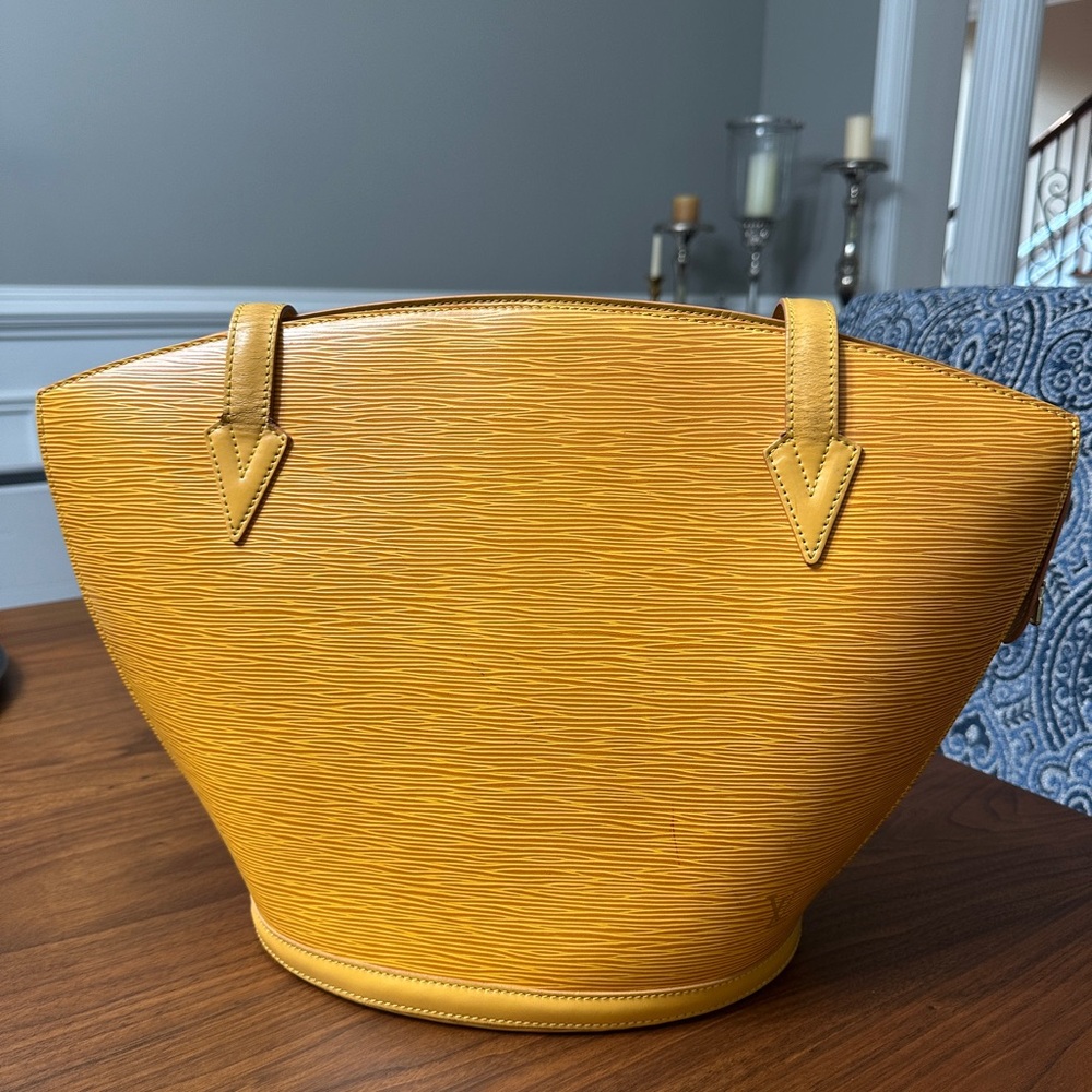 Louis Vuitton Yellow Shoulder Bag with Structured Design